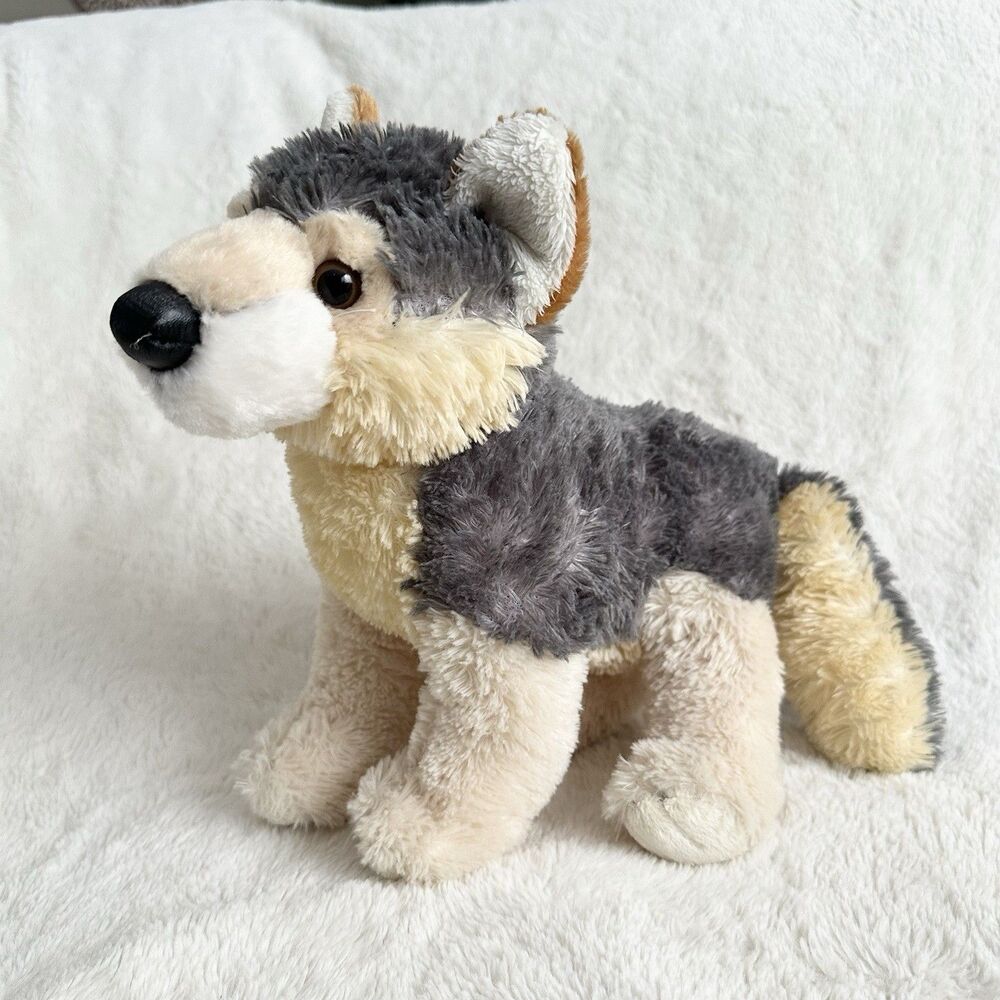 Aurora World Plush Wily Wolf Flopsie Dog 12” Stuffed Animal Toy